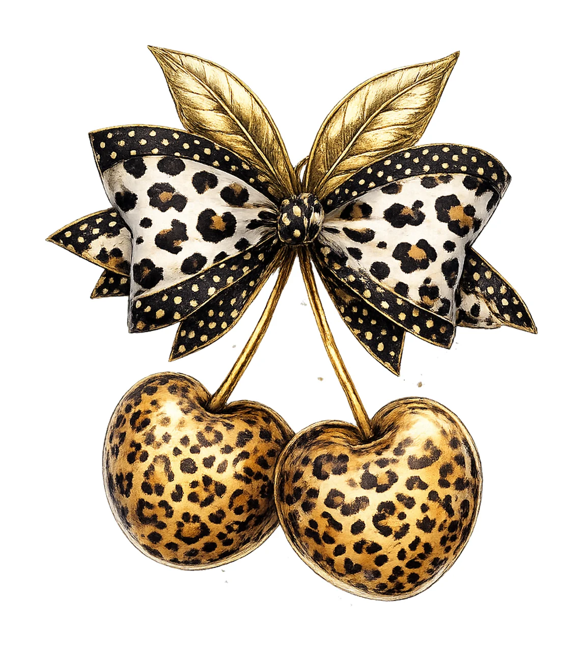 Coquette cherries boho cherry design cheetah cherries