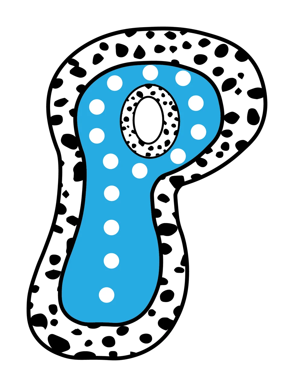 Dalmatian Dots Font Race Doodle Character 16 racing checkered flag