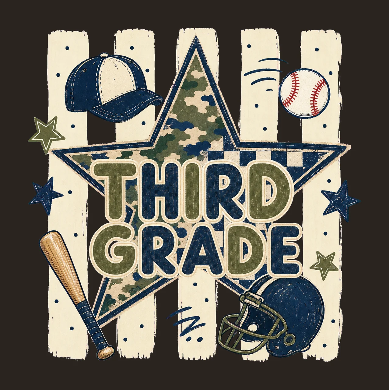Star Camo Boys School Grade Series sublimation Variation A contrast preview thumbnail