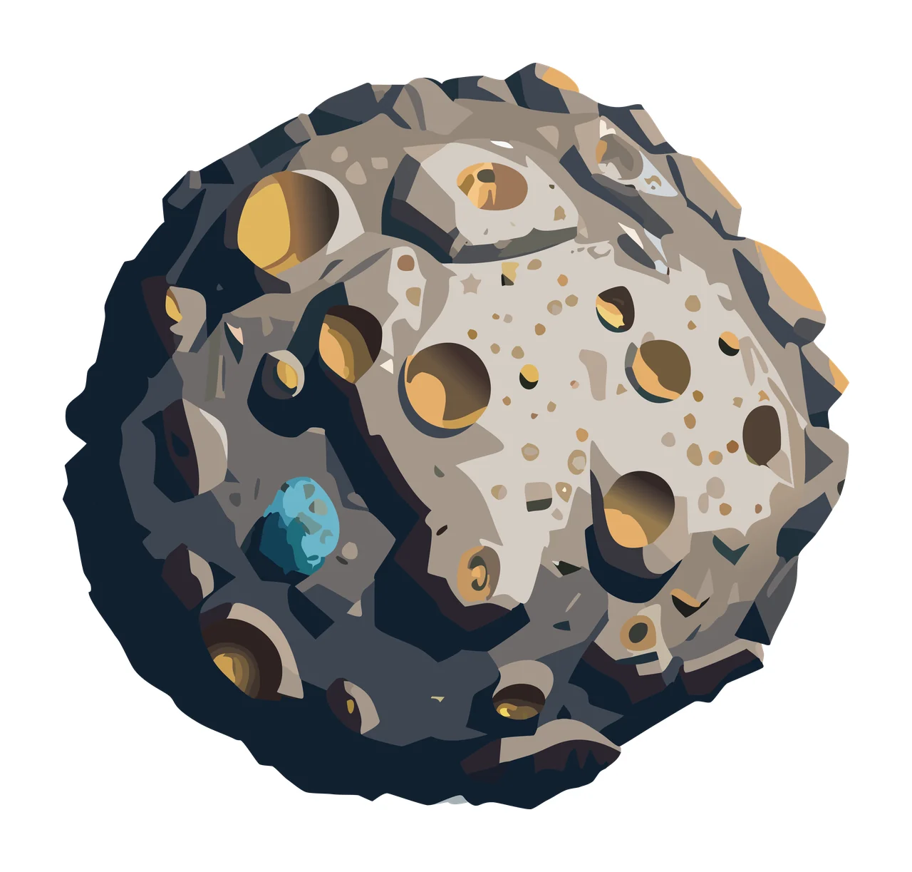 Black Geometric Sphere With Textured Facets lines white polygonal