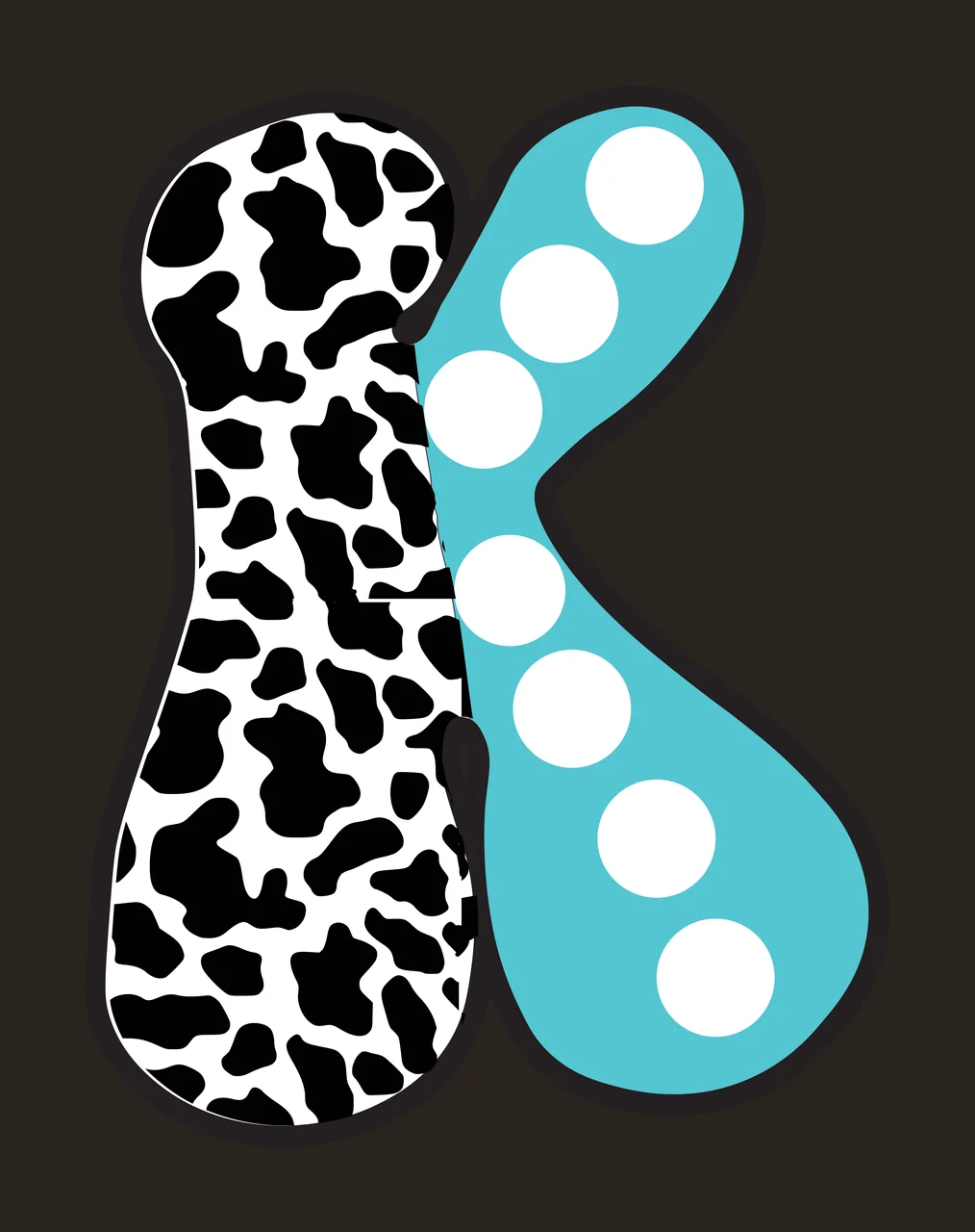 Half Cow Bright Font Dalmatian Race Doodle Leopard Character 03 racing contrast preview thumbnail