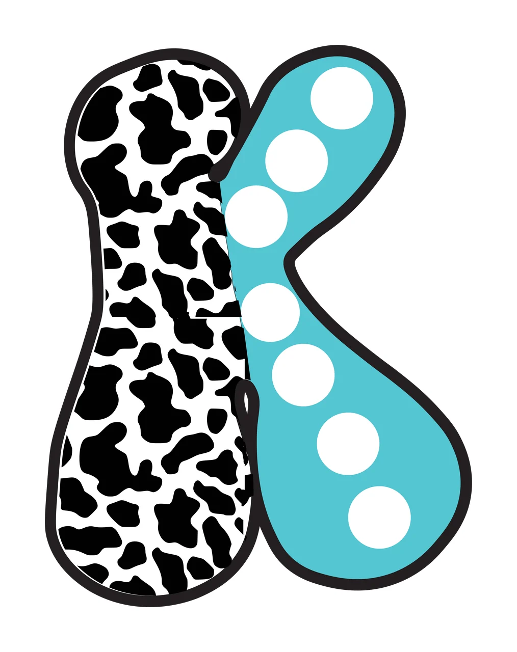 Half Cow Bright Font Dalmatian Race Doodle Leopard Character 03 racing