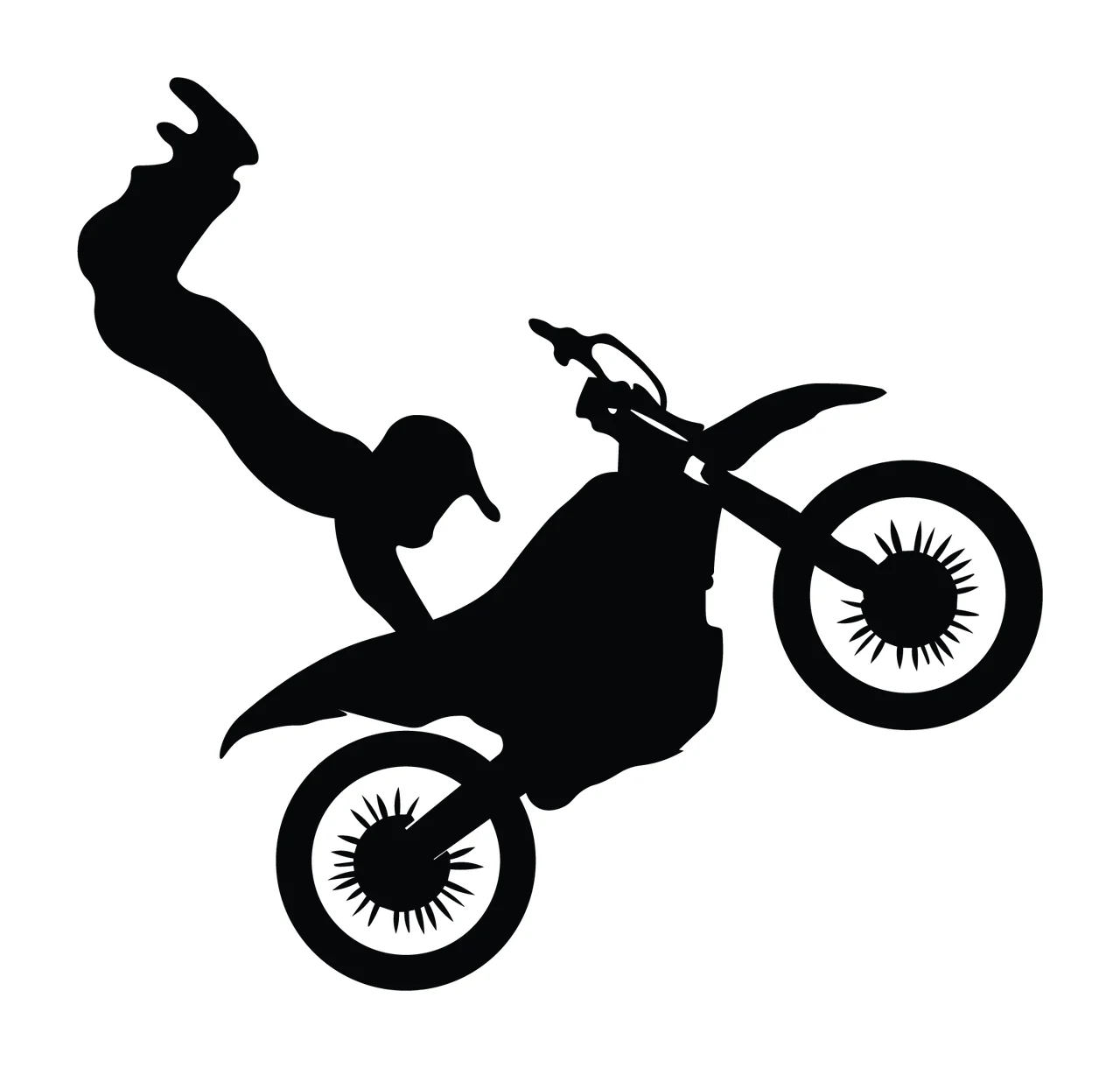 Can Glass Wrap Motocross Stunt Silhouette