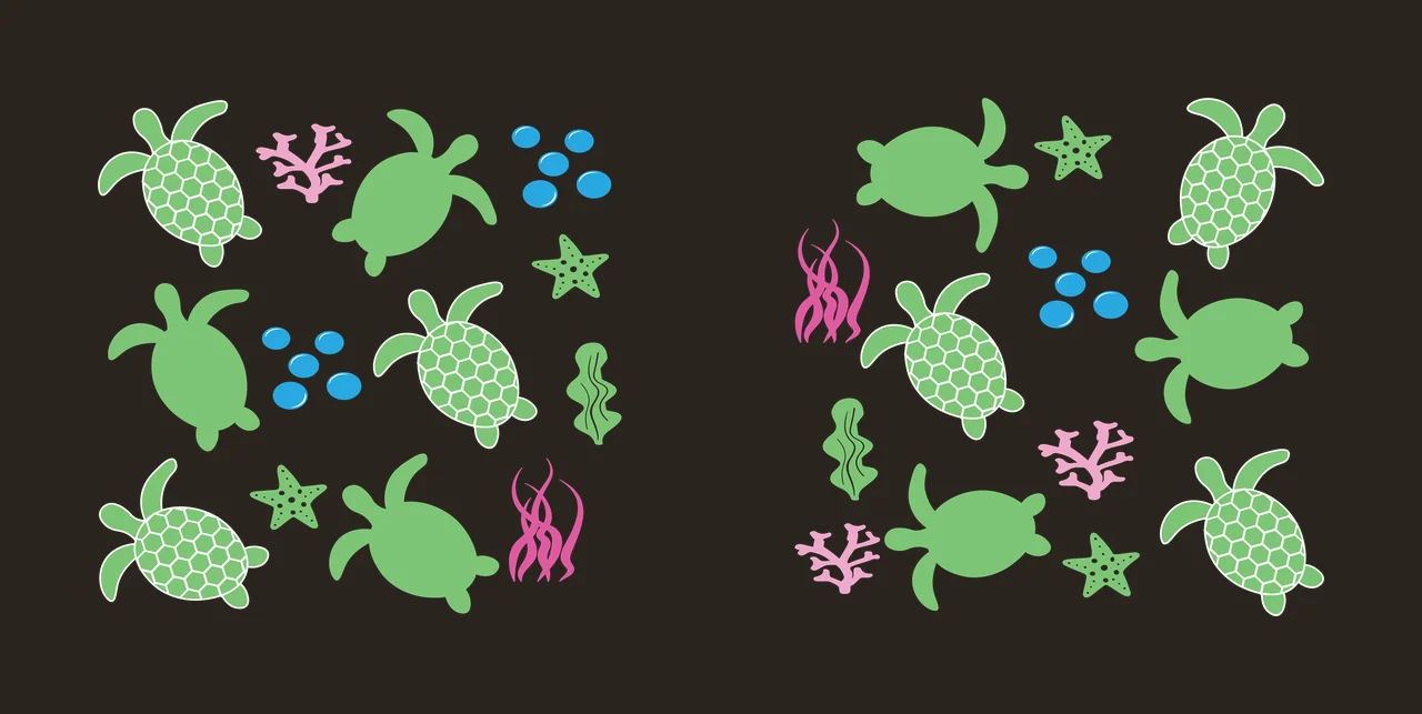 Sea Can Glass Wrap Turtle And Coral Silhouettes turtles swimming contrast preview thumbnail