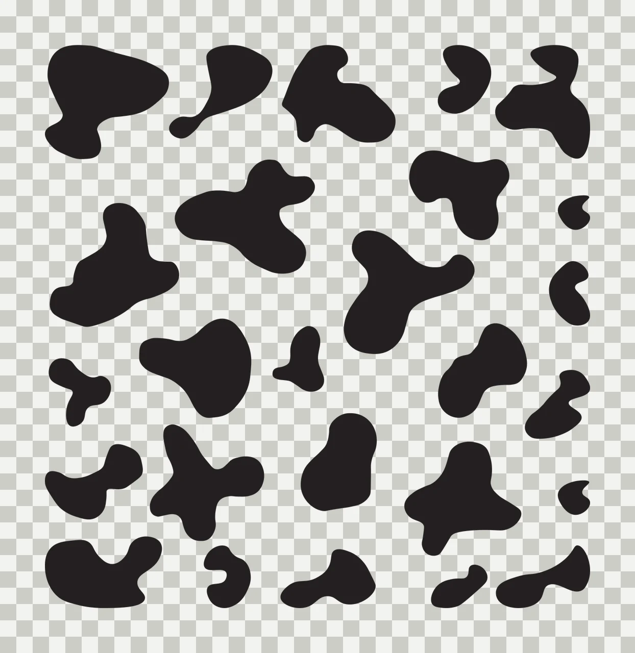 Abstract black shape collection Illustration with black abstract shapes and white background transparency and detail preview thumbnail