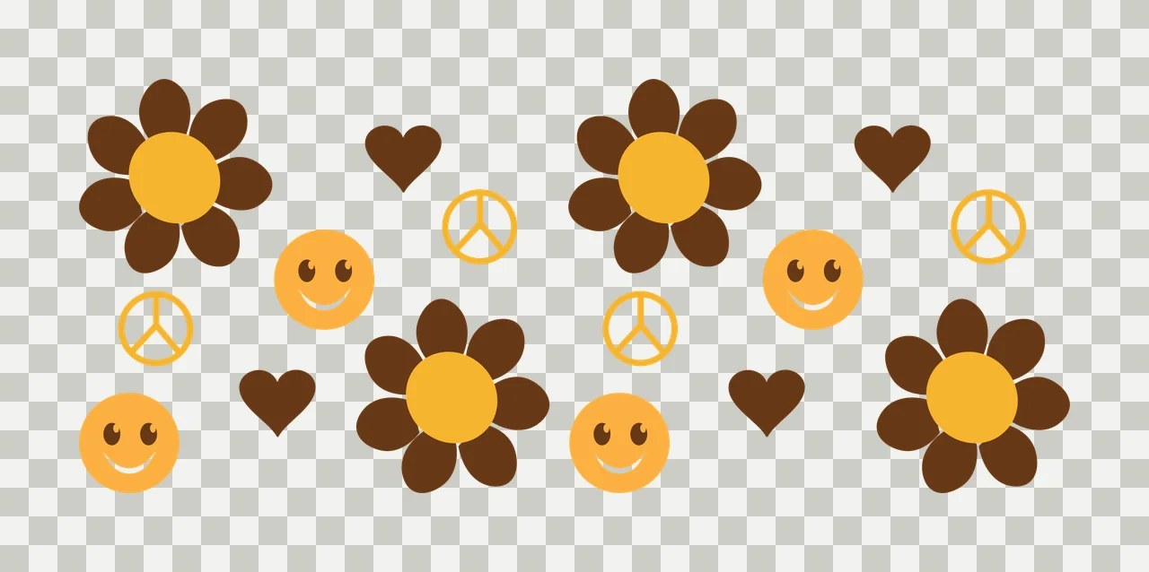 Can Glass Wrap Flower And Heart Pattern Silhouette decorating transparency and detail preview thumbnail