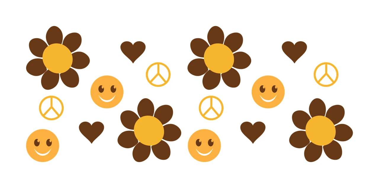 Can Glass Wrap Flower And Heart Pattern Silhouette decorating