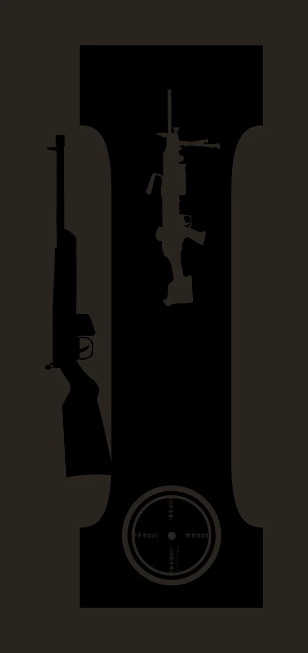Gun Alphabet Character 24 scalable logo design icon contrast preview thumbnail