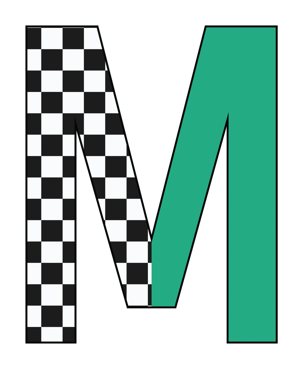 Can Glass Wrap M Letter Split Style Decorative