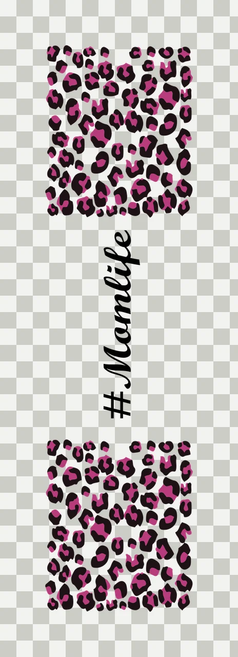 Text With Leopard Print Borders pattern spots black white spot transparency and detail preview thumbnail