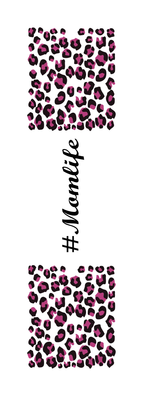 Text With Leopard Print Borders pattern spots black white spot