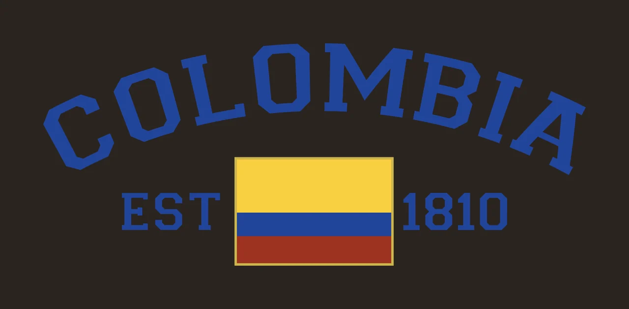 Colombia Est 1810 Text Logo stating date rectangle typography contrast preview thumbnail