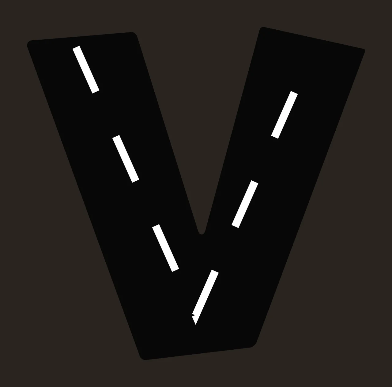 Can Glass Wrap V Letter With Dashed Lines contrast preview thumbnail