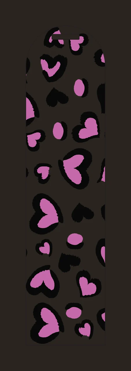 Vertical Tag With Black Heart Pattern shape silhouette graphic contrast preview thumbnail