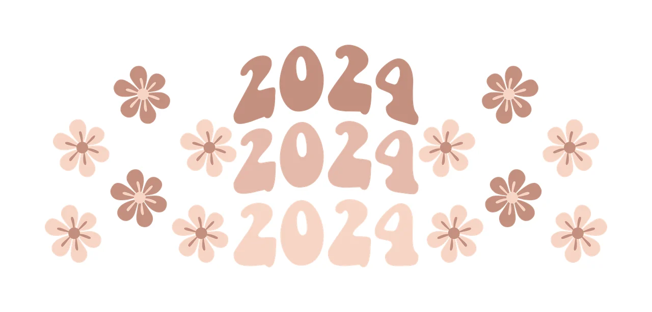 Can Glass Wrap 2024 2024 2024 Retro Typography number patterned