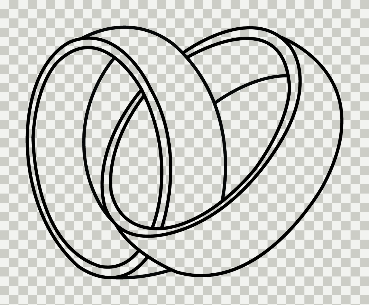 Rings With Heart Shape And In Black transparency and detail preview thumbnail