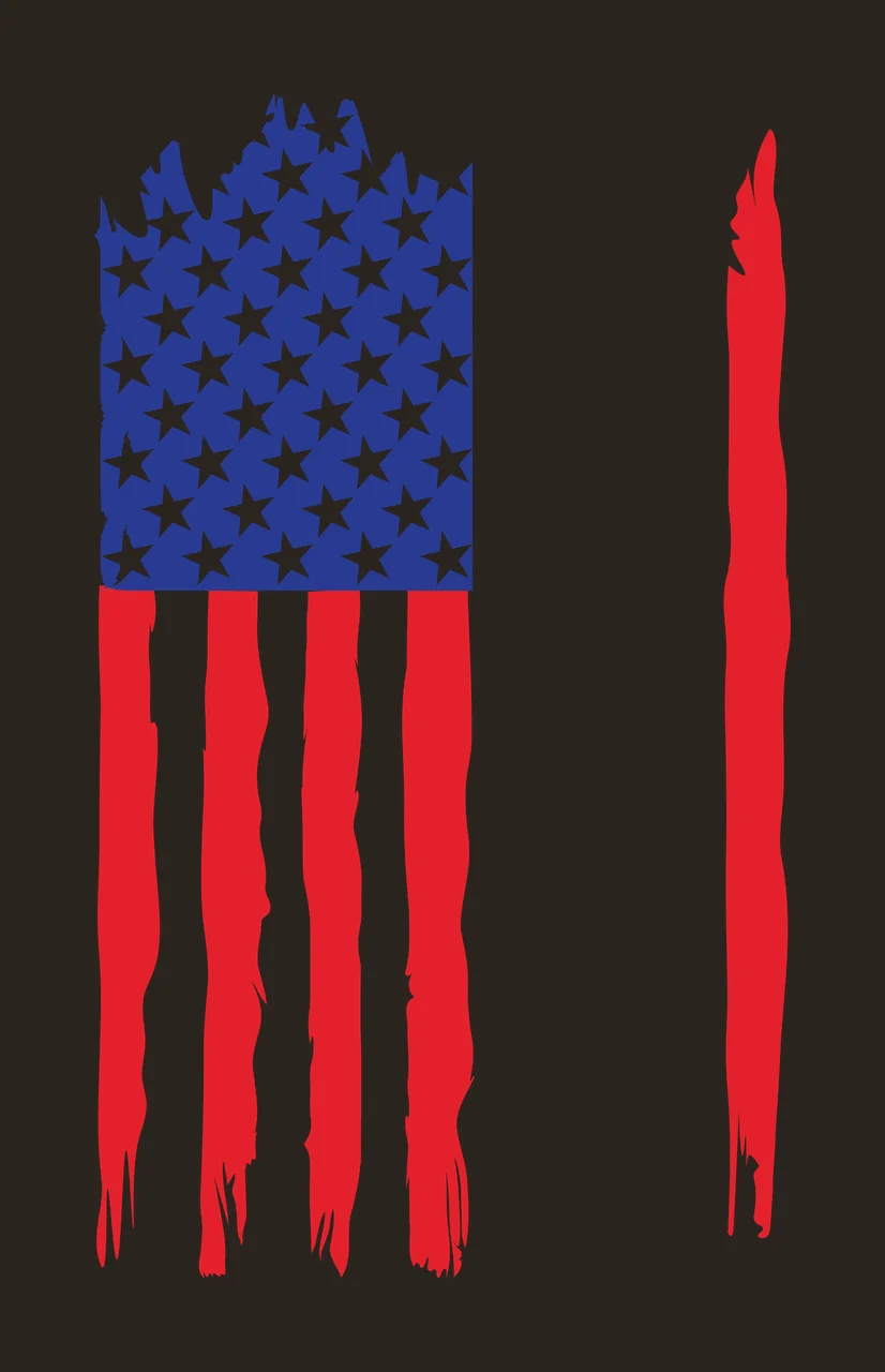 Flag Vertical Distressed Graphic With Stars And Long stripes contrast preview thumbnail