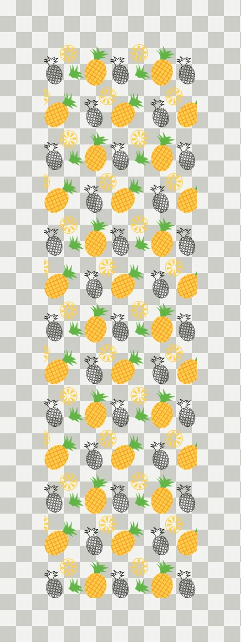 Pineapple And Citrus Slice Pattern black white fruit monochrome transparency and detail preview thumbnail