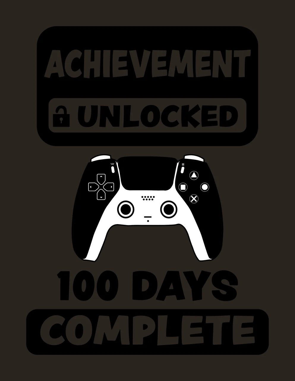 Text With Game Controller Icon lock graphic illustration black contrast preview thumbnail