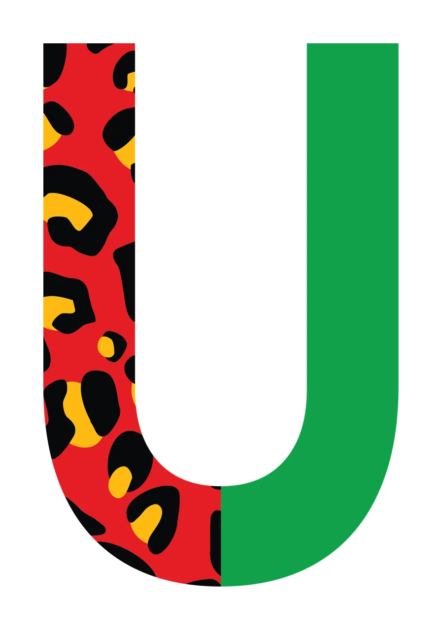 Can Glass Wrap U Letter With Animal Print