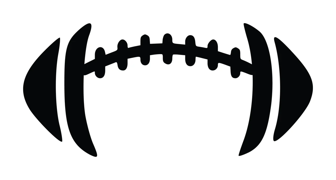 Black Silhouette Football Ball Illustration