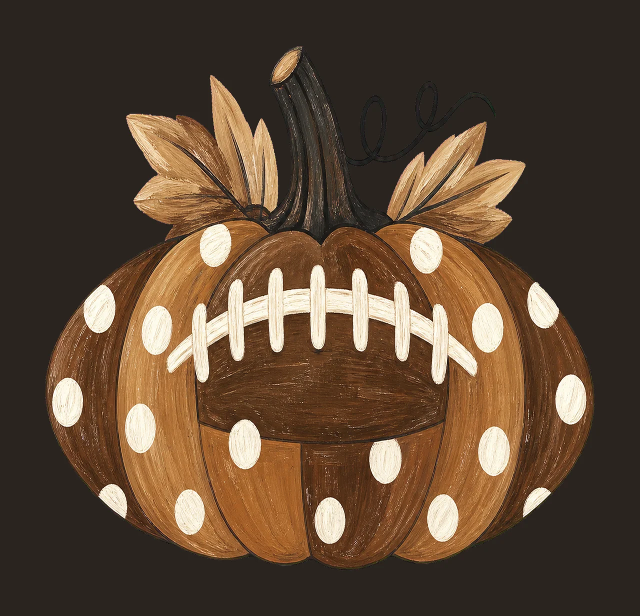 Pumpkin Football Mom Club Polka Dots sublimation Variation C contrast preview thumbnail