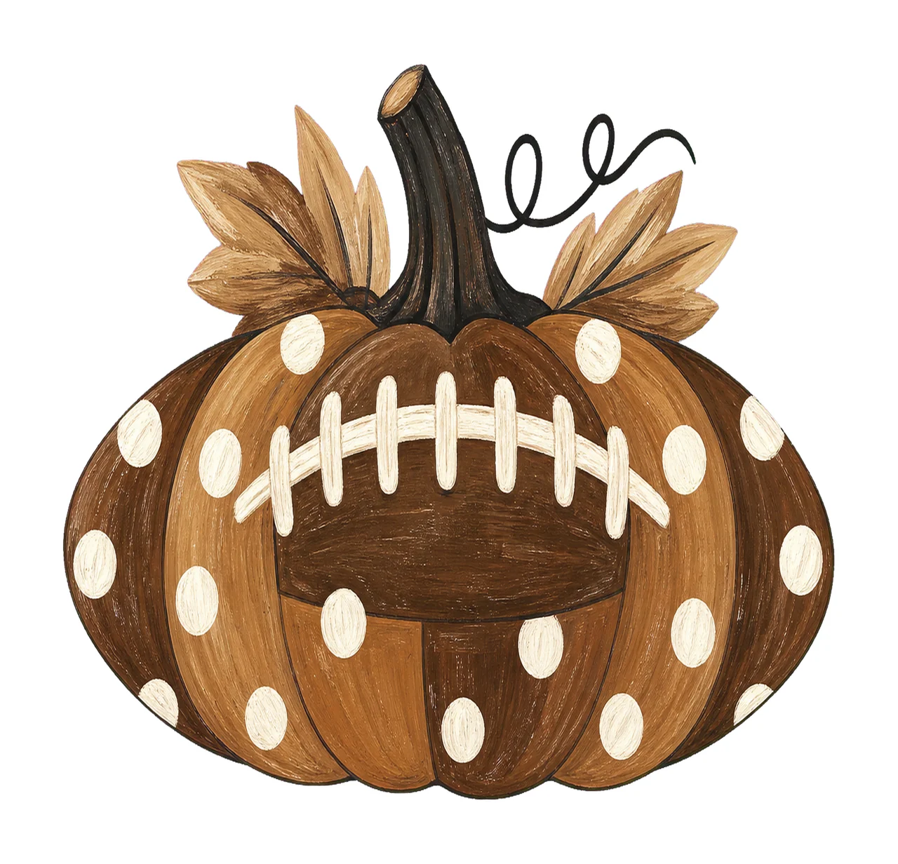 Pumpkin Football Mom Club Polka Dots sublimation Variation C