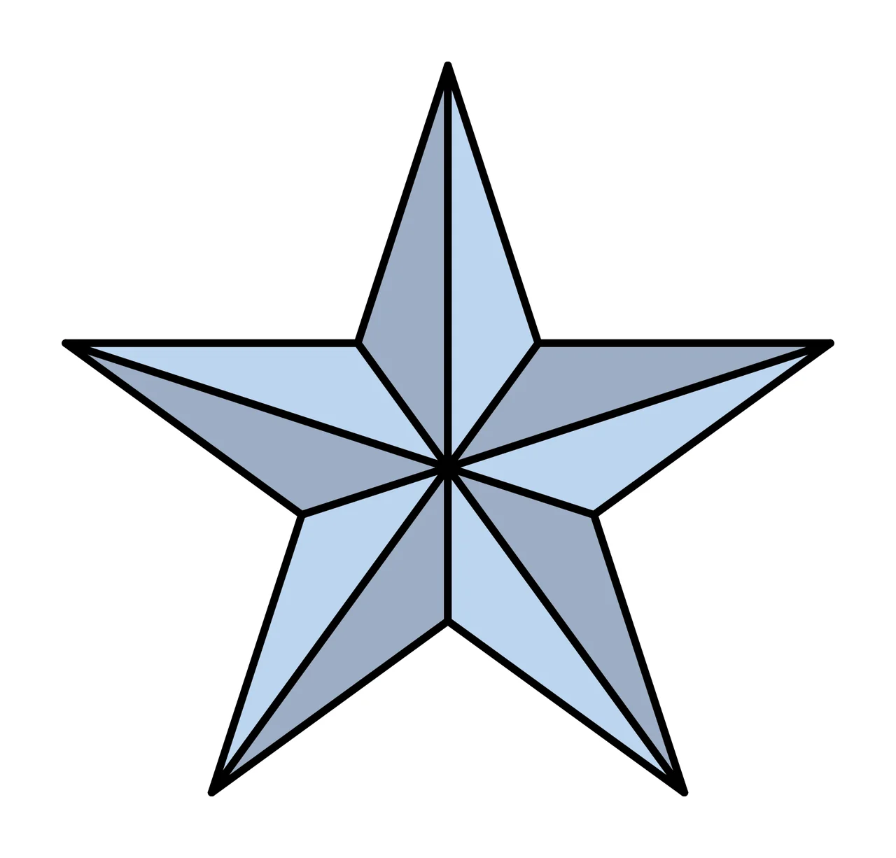 Five Point Star Black Icon points geometric shape symbol silhouette