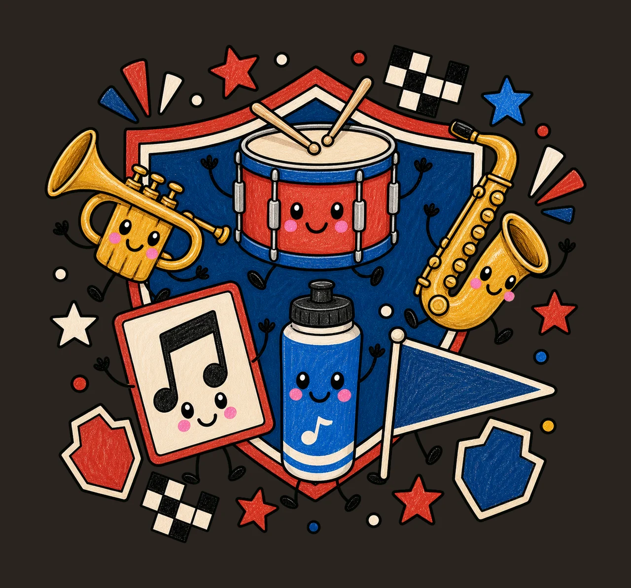 marching band game day 03 retro varsity sublimation instant contrast preview thumbnail