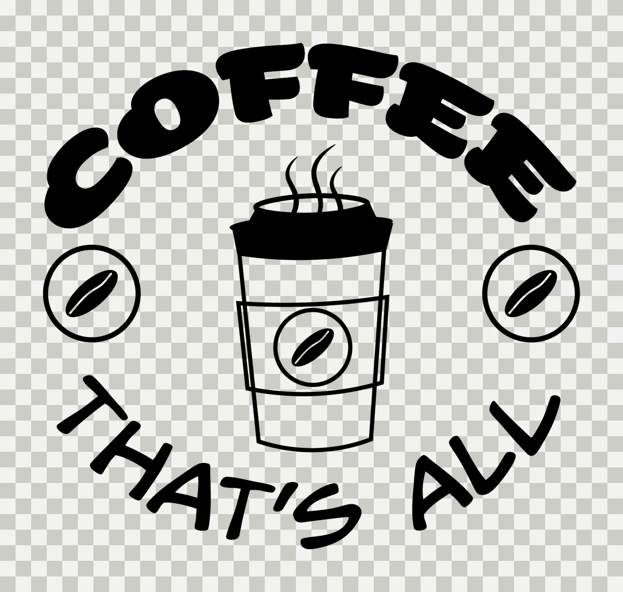 Can Glass Wrap Coffee That S All Cup steaming bean steam black transparency and detail preview thumbnail
