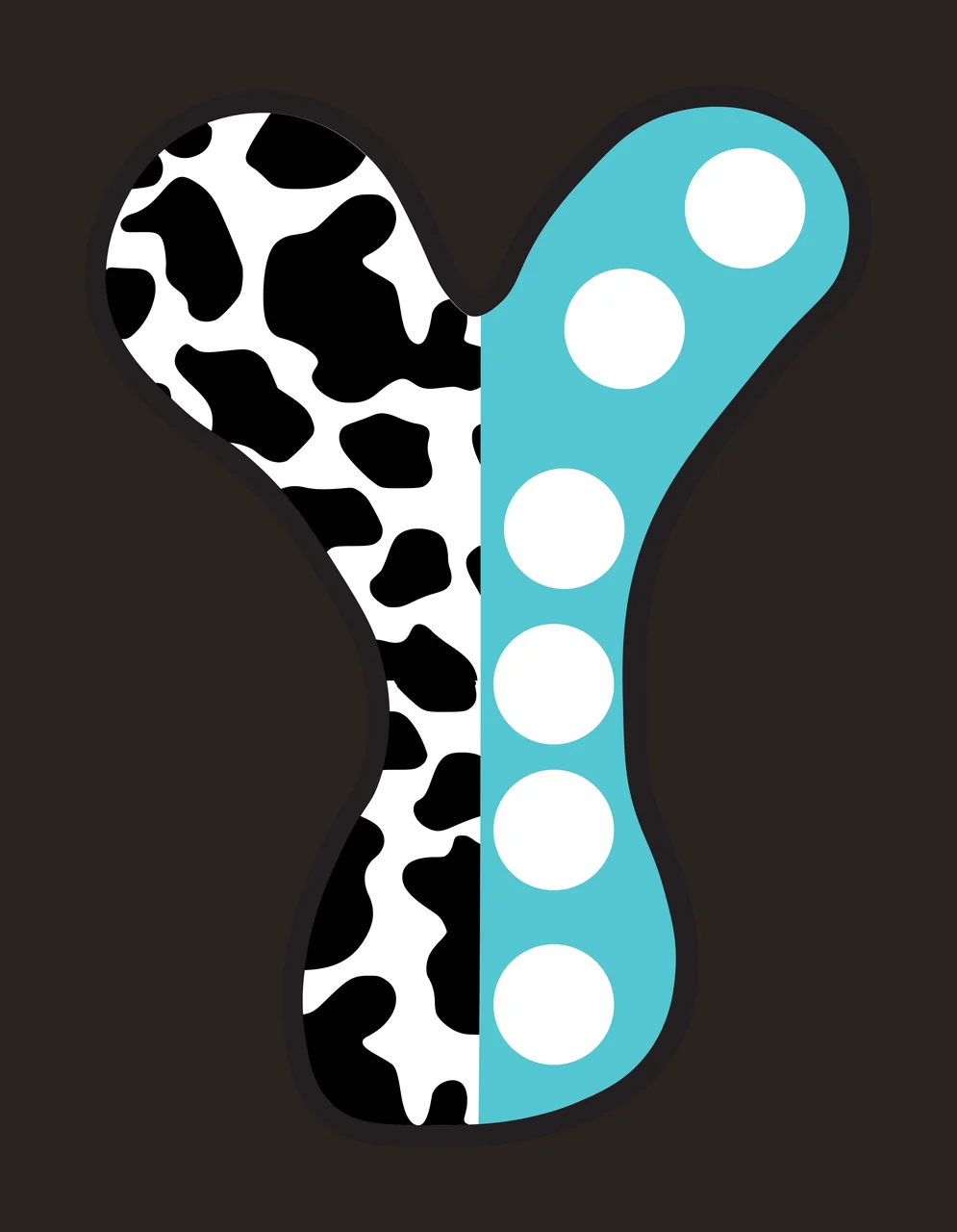 Half Cow Bright Font Dalmatian Race Doodle Leopard Character 18 racing contrast preview thumbnail