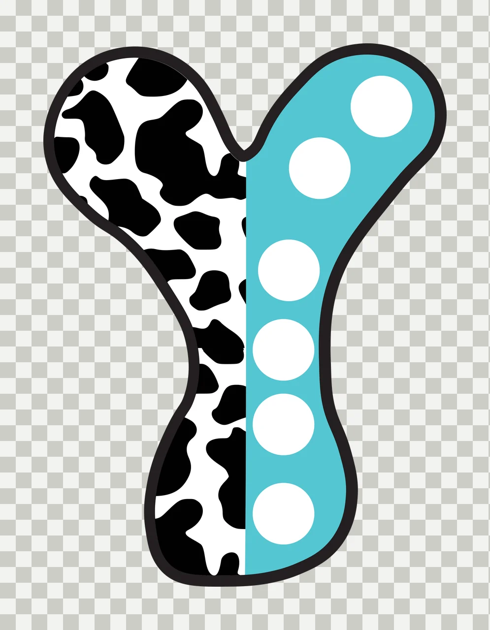 Half Cow Bright Font Dalmatian Race Doodle Leopard Character 18 racing transparency and detail preview thumbnail