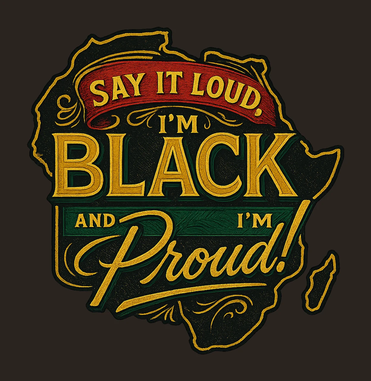 Im Black and Im Proud Black History Month Sublimation contrast preview thumbnail