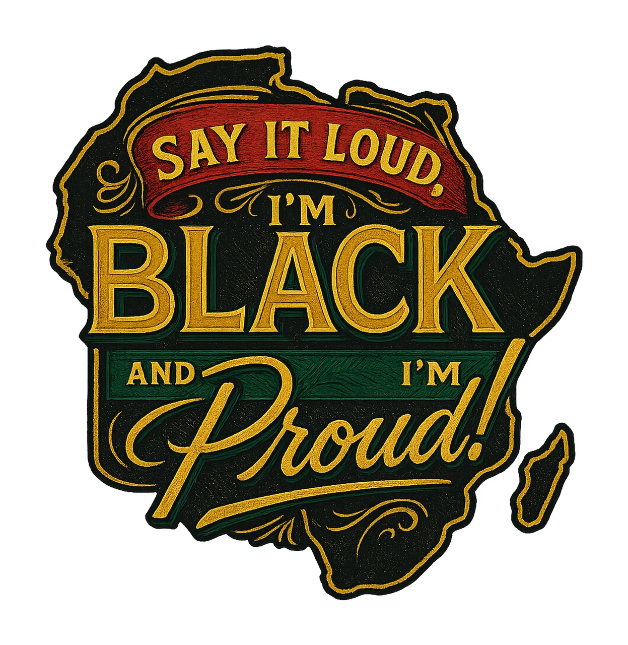 Im Black and Im Proud Black History Month Sublimation