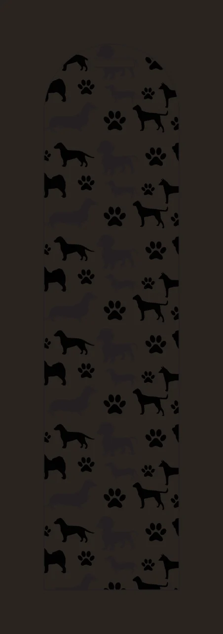 Dachshund Silhouette Pattern Dog Paw Print minimalist black contrast preview thumbnail