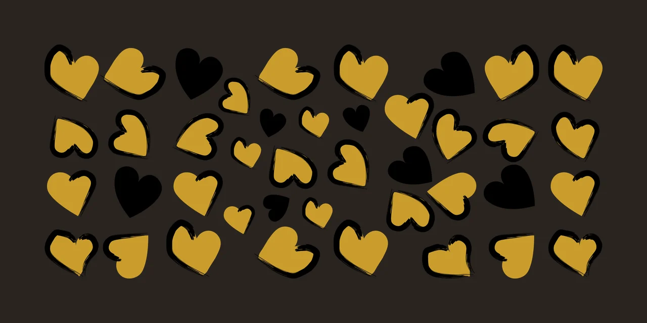 Can Glass Wrap Heart Shape Scatter Pattern scattering hand drawn contrast preview thumbnail