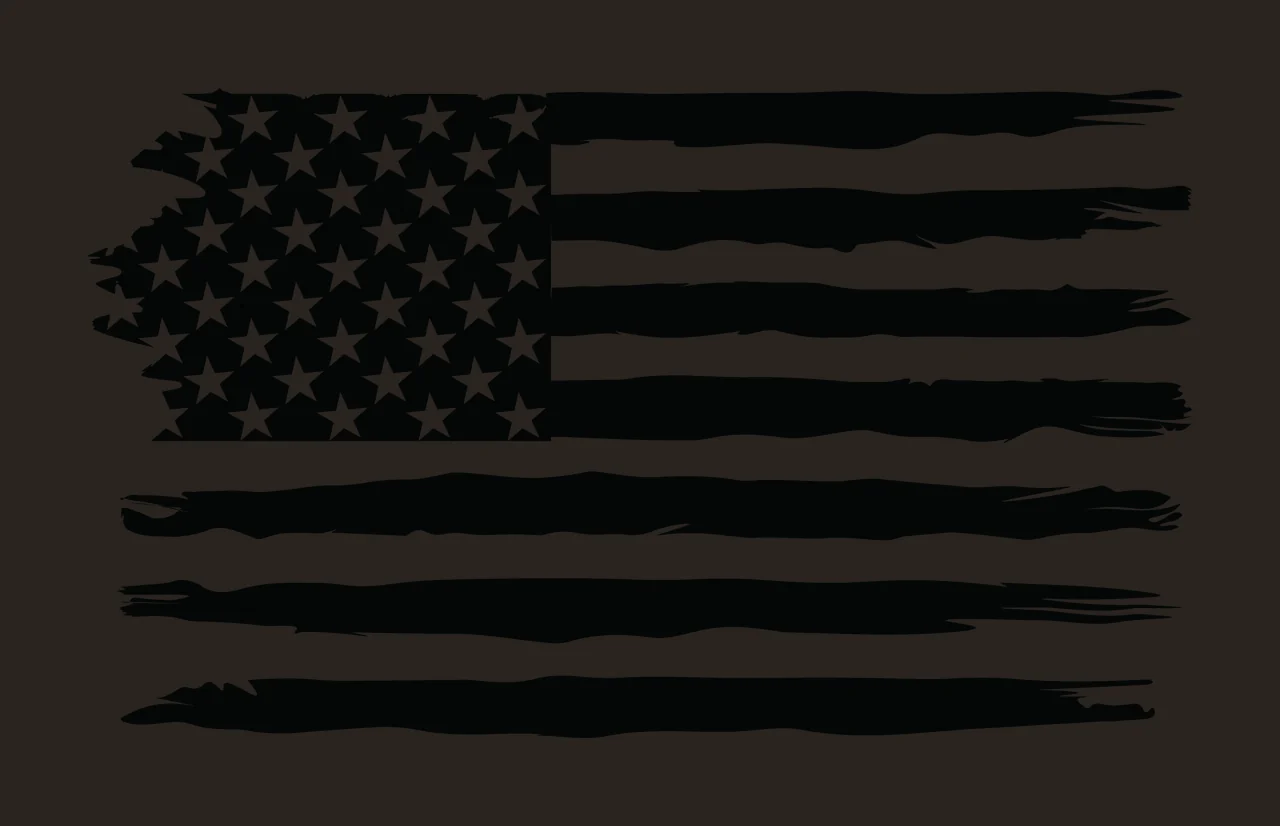 Flag Black Distressed American Horizontal Stripes stars white contrast preview thumbnail