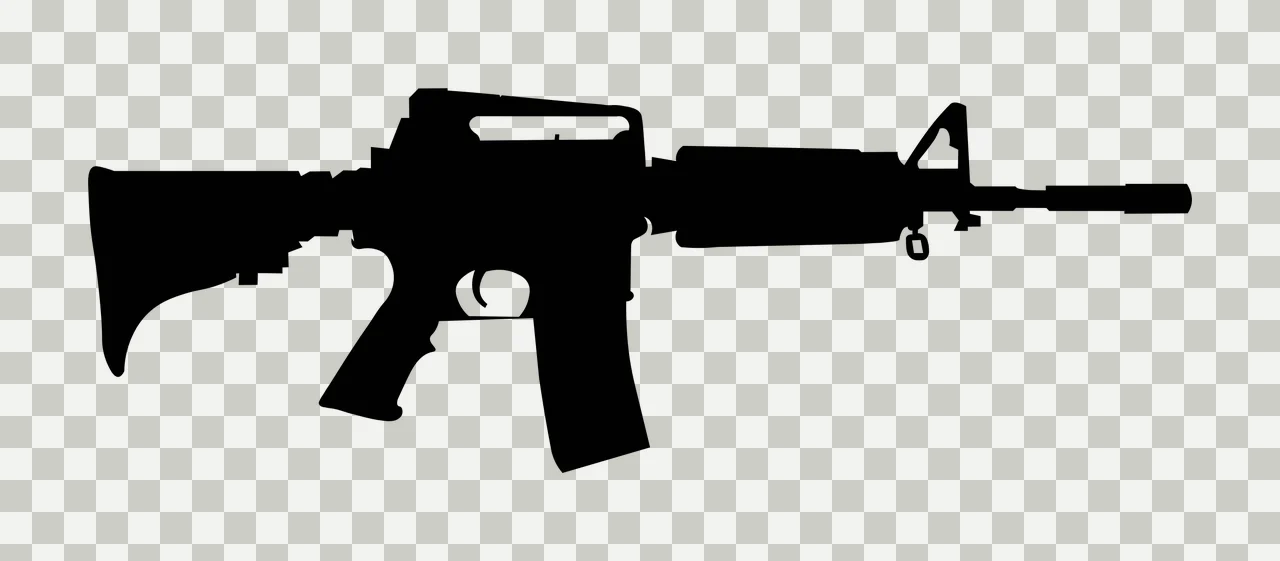 Black Silhouette Of A Rifle minimalist white weapon 1 12 F16 usa flag transparency and detail preview thumbnail