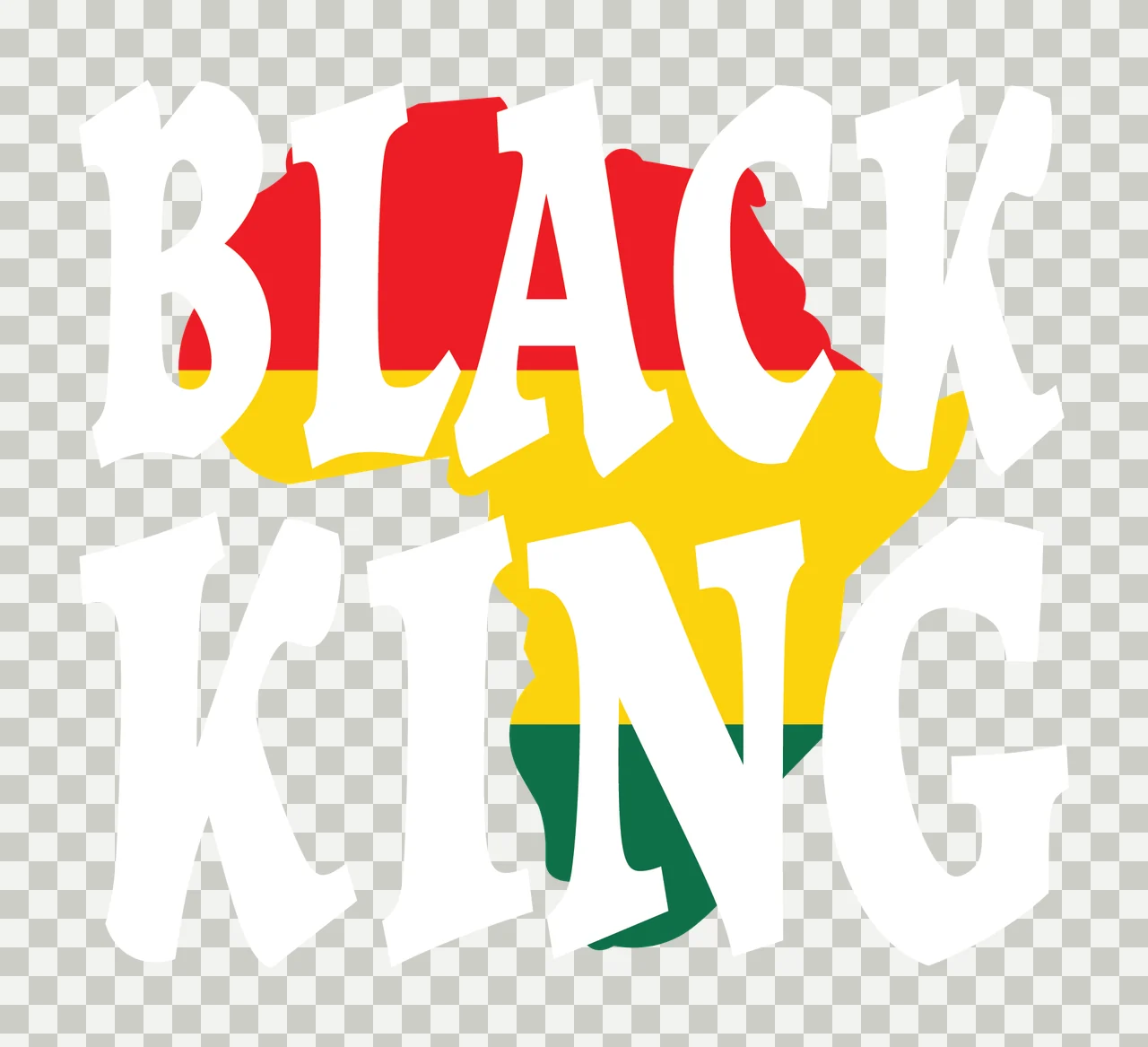 Black King Africa Silhouette Text and map layering of bold typography transparency and detail preview thumbnail