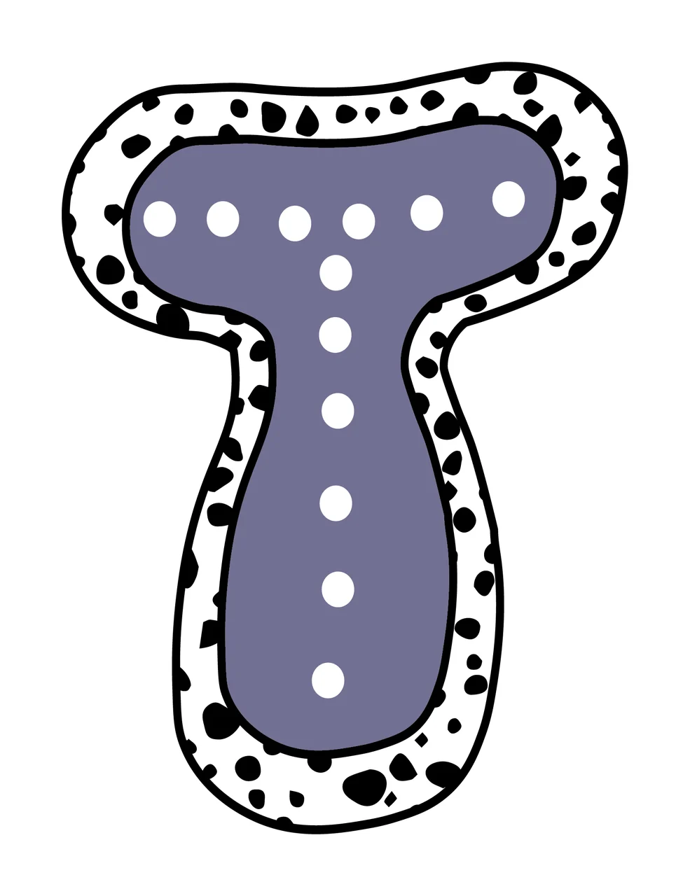 Dalmatian Dots Font Race Doodle Character 19 racing checkered flag