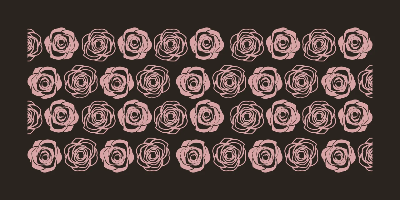 Can Glass Wrap Rose Flower Head Pattern Roses Repeating flowers contrast preview thumbnail