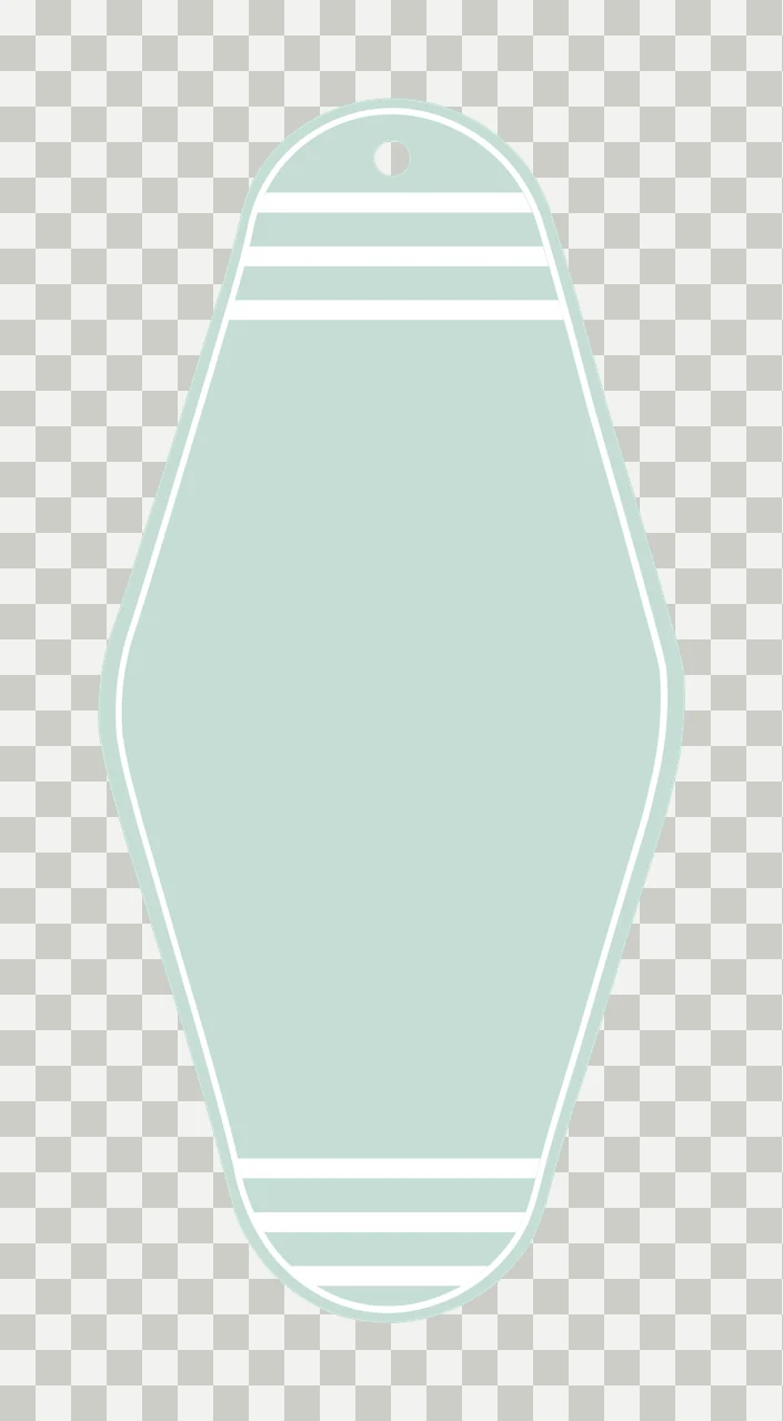 Classic Motel Keychain Diamond Shaped Key Tag hole silhouette transparency and detail preview thumbnail