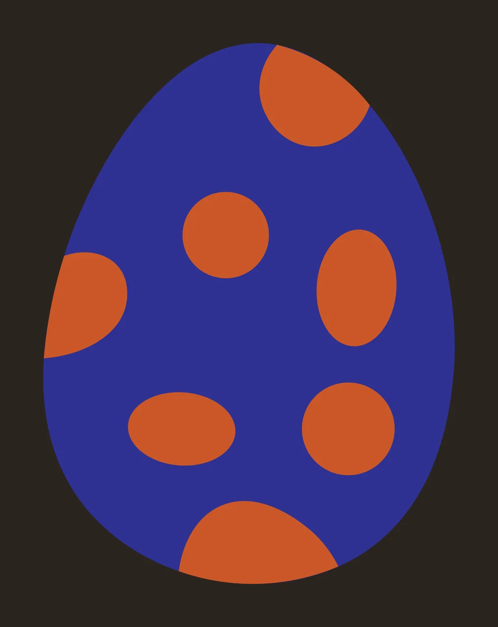 Solid Black Egg Shape Icon flat white oval minimalist 1 5 F16 dinosaur contrast preview thumbnail