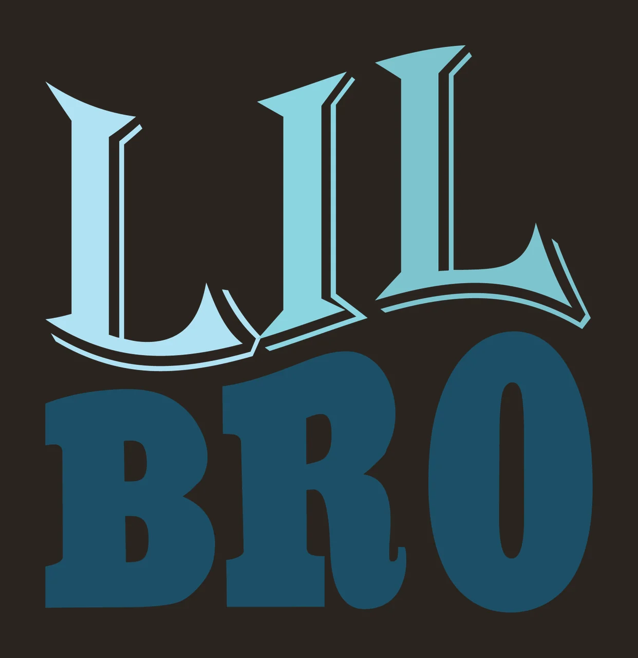 Lil Bro Stylized Black Typography letters white font and contrast preview thumbnail