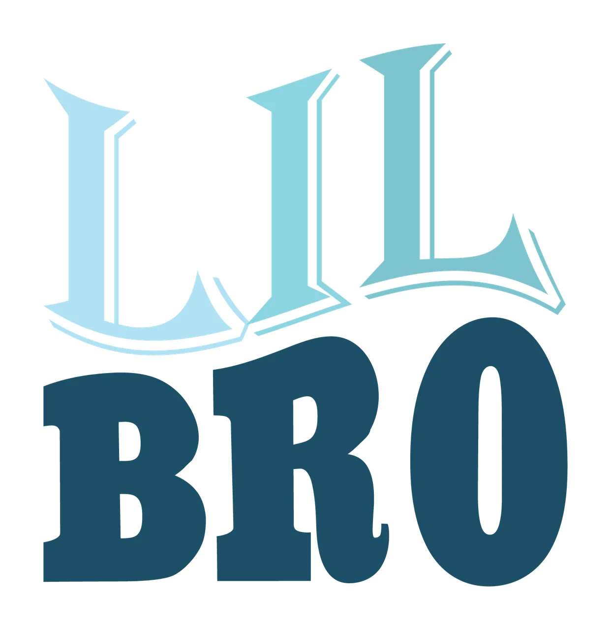 Lil Bro Stylized Black Typography letters white font and