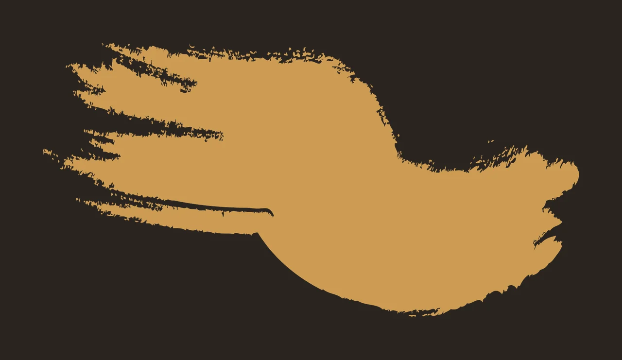 Curved Black Horizontal Brushstroke brushed mark abstract and white contrast preview thumbnail