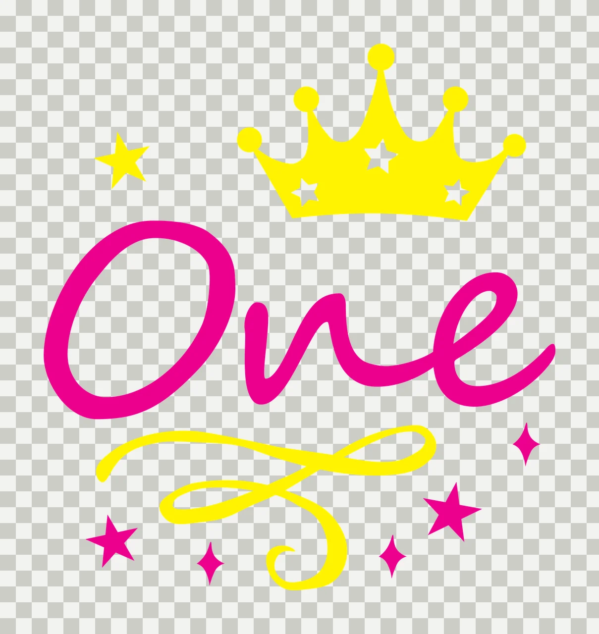 One Black And White Crown With Stars Cursive decorating swirl transparency and detail preview thumbnail