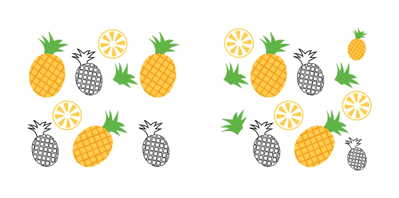 Can Glass Wrap Black Pineapple And Slices Pattern pineapples