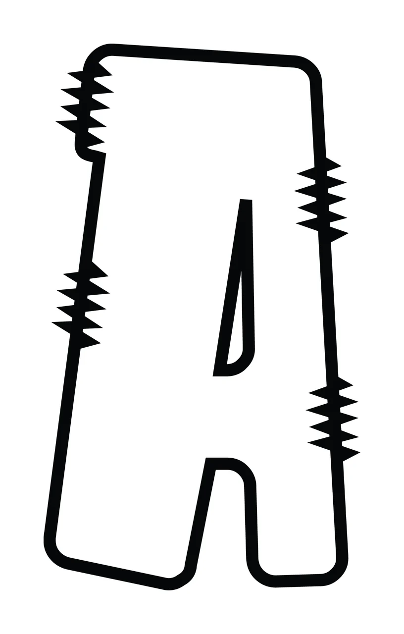 Letters Doodle Character 36 hand drawn sketch whimsical scalable