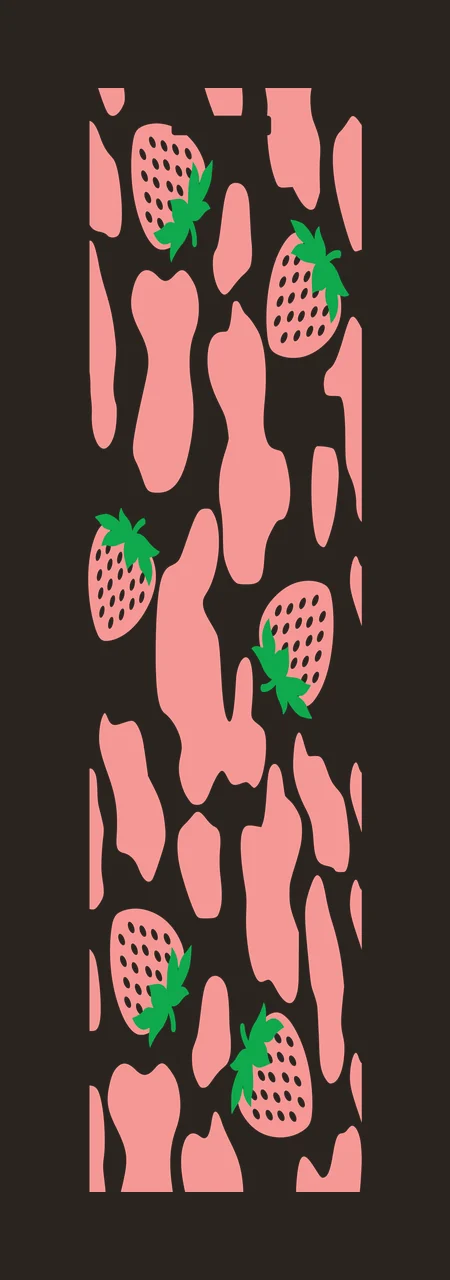 Strawberry Pattern With Organic Shapes Strawberries spots graphic contrast preview thumbnail
